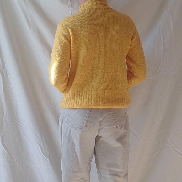 Yellow Chunky Mock Neck Sweater - Picture 3 of 3